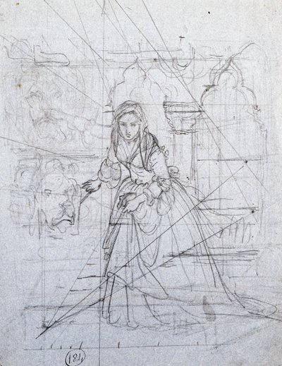 Estudo para acusação secreta de Francesco Hayez