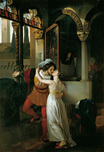O último beijo de Romeu e Julieta de Francesco Hayez