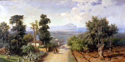 Os arredores de Palermo. Pintura de F. Lojacono de Francesco Lojacono