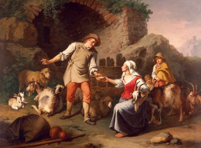 Cena do país, por Francesco Londonio (1723-1783) de Francesco Londonio