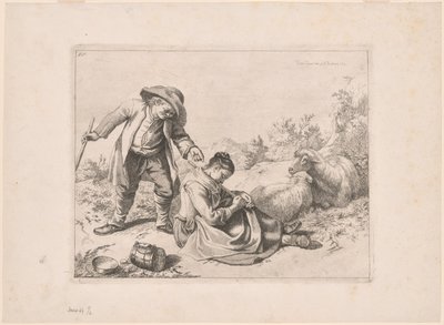 Prato 10, do Conjunto de 12 cenas pastorais de Francesco Londonio