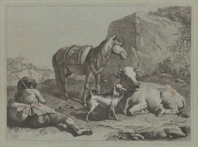 Pastor reclinado com um saco, c. 1763. de Francesco Londonio
