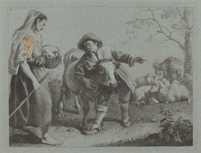 Shepherd Pointing Out the Direction to a Shepherdess, 1762. de Francesco Londonio