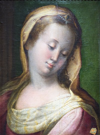 Cabeça de Madona (óleo sobre tela) de Francesco Longhi