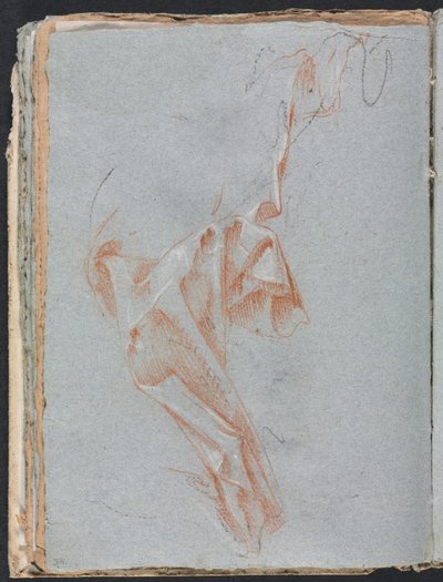 Verona Sketchbook: Drapery study page 38, 1760. de Francesco Lorenzi