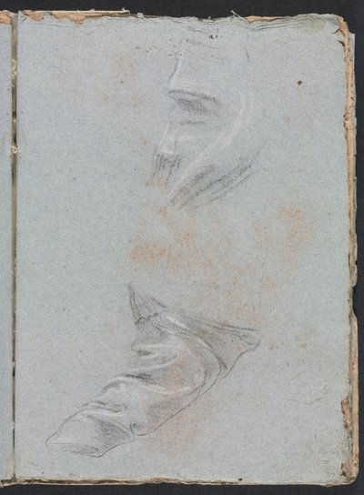 Verona Sketchbook: Drapery study page 39, 1760. de Francesco Lorenzi