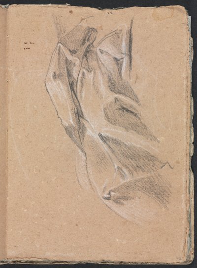 Verona Sketchbook: Drapery study page 43, 1760. de Francesco Lorenzi