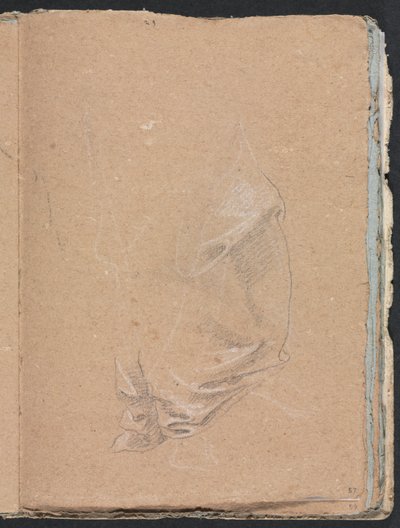 Verona Sketchbook: Drapery study page 57, 1760. de Francesco Lorenzi