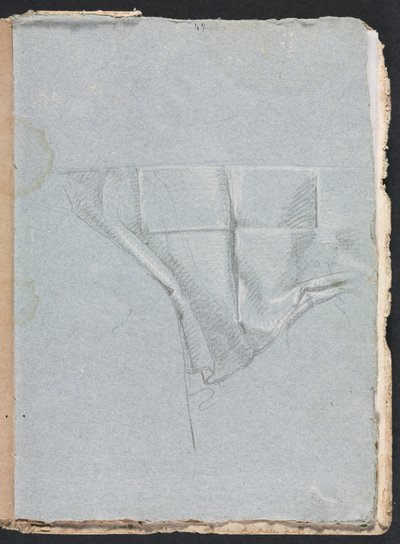Verona Sketchbook: Drapery study page 93, 1760. de Francesco Lorenzi
