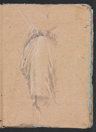 Verona Sketchbook: Drapery study with cotovelo página 5, 1760. de Francesco Lorenzi