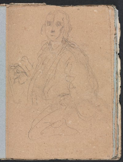 Verona Sketchbook: Gentlemen page 55, 1760. de Francesco Lorenzi