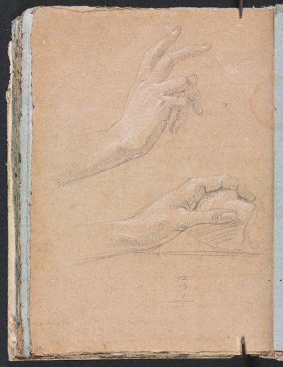 Verona Sketchbook: Hands, página 92, 1760. de Francesco Lorenzi