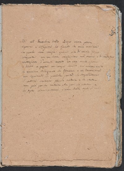 Caderno de desenho de Verona: página 1 da inscrição, 1760. de Francesco Lorenzi