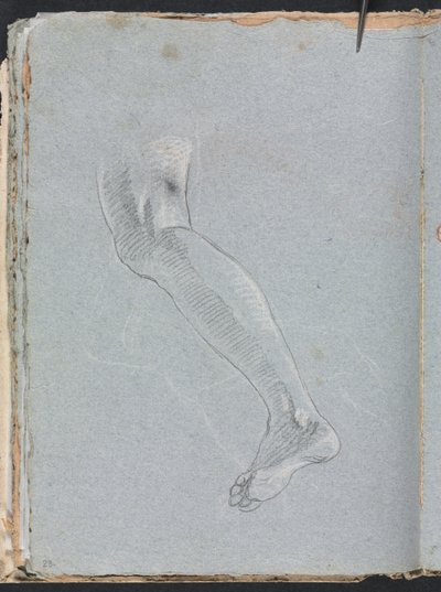 Caderno de Verona: perna esquerda, página 28, 1760. de Francesco Lorenzi