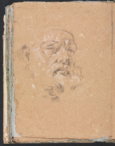 Verona Sketchbook: Página principal masculina 76, 1760. de Francesco Lorenzi