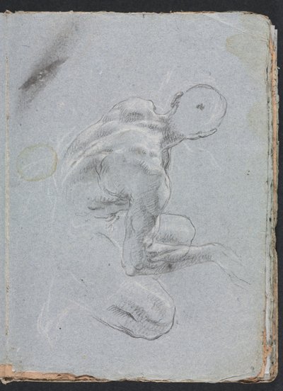 Verona Sketchbook: Nu masculino, na página 9, 1760. de Francesco Lorenzi