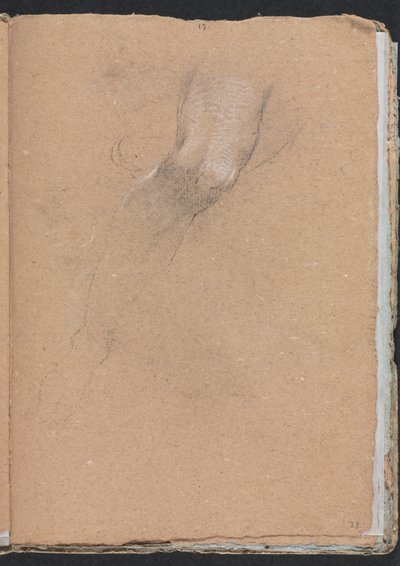 Caderno de desenho de Verona: perna direita, páginas 33, 1760. de Francesco Lorenzi