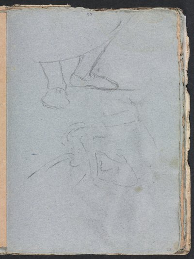 Caderno de desenho de Verona: Estudo dos pés, páginas 53, 1760. de Francesco Lorenzi