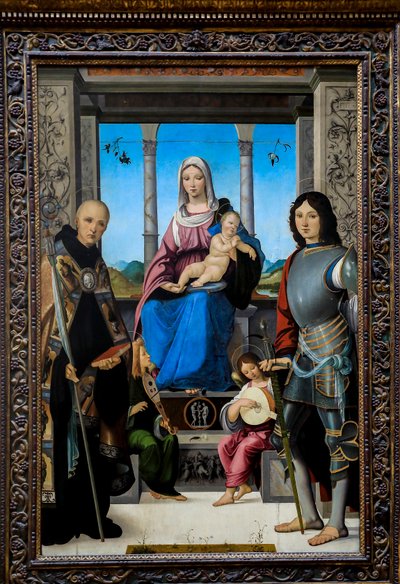 A virgem e o menino de Francesco Marmitta