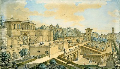 Vista de Roma (aguarela sobre papel) de Francesco Panini