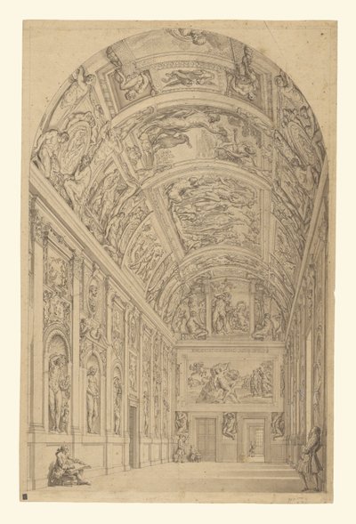 Vista da Galeria Farnese, Roma de Francesco Panini