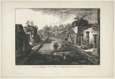 Gezicht op ruïnes te Pompeï
Vista das fábricas da Cidade de Pompeia, tirada da sua entrada (título sobre o objecto) de Francesco Piranesi