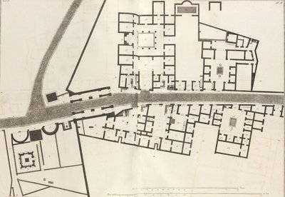 Grande planta da entrada da cidade de Pompéia, e seus edifícios circundantes, de Ant..., 1804. de Francesco Piranesi