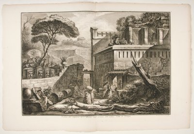 Vista do Sepulcro de Marnia negl de Francesco Piranesi