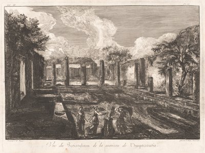 Vista do Peristylium da casa do Impressario de Francesco Piranesi, after Giovanni Battista Piranesi