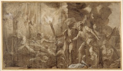 Hércules deitado ao lado de Omphale de Francesco Primaticcio