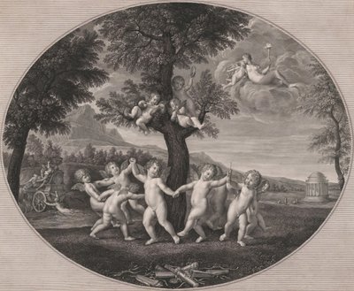 Cupidos celebram o estupro de Proserpina, 1805-12. de Francesco Rosaspina