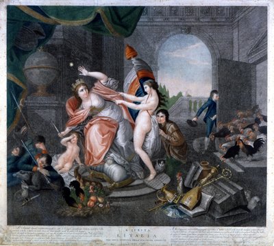 A República Francesa retirando a Itália (BONNET PHRYGEN) ou "E questa l