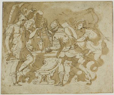 Camillus ataca Brennus de Francesco Salviati