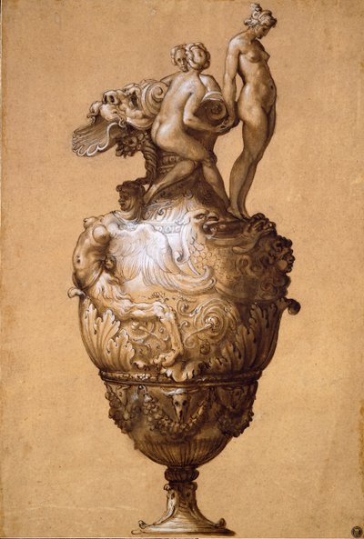 Design para um Ewer, meados do século 16 de Francesco Salviati