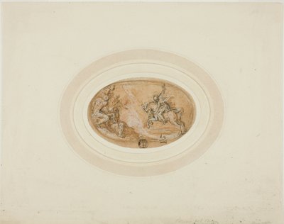 Marcus Curtius Saltando para o Abismo de Francesco Salviati