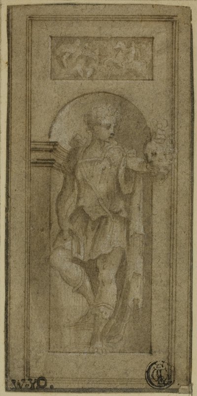 Nicho da estátua de David com a cabeça de Golias de Francesco Salviati