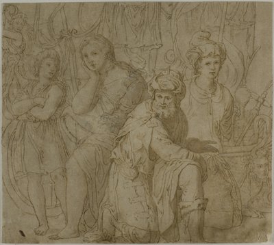 Parte de A tríade e as façanhas de Furius Camillus de Francesco Salviati