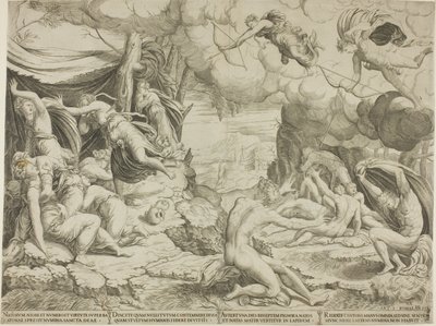 A Morte dos Filhos de Niobe de Francesco Salviati