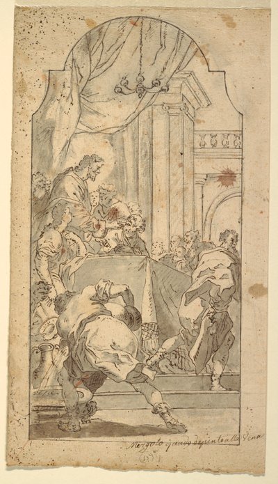 Desenho, A Última Ceia, 1746-86 de Francesco Saverio Mergolo