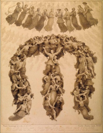 Ilustração da Divina Comédia de Dante Alighieri Paradiso canto XVIII de Francesco Scaramuzza