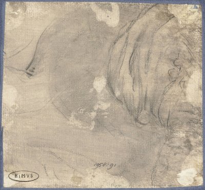 Fragmento de um esboço de giz de Francesco Solimena
