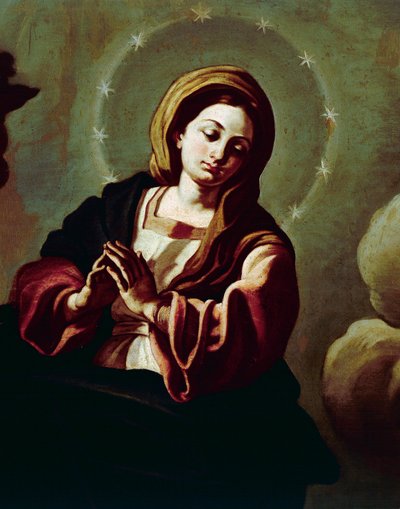 Imaculada Conceição, pintura sobre tela atribuída a Francesco Solimena (1657-1747), Catedral de San Pardo, Larino, Molise, Itália de Francesco Solimena