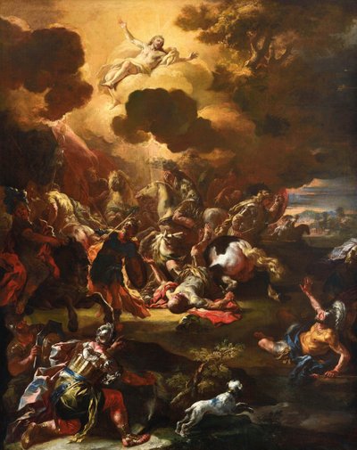 La conversion de Saint Paul - The Conversion of Saint Paul - Francesco Solimena (1657-1747). Óleo sobre tela Dimensão : 129x102 cm Colecção Privada de Francesco Solimena