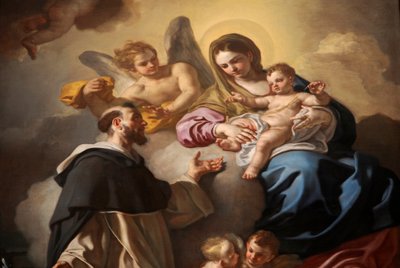 A Virgem do Rosário com os Santos Domingos e Catarina de Francesco Solimena