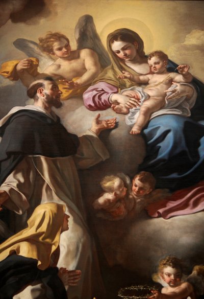 A Virgem do Rosário com os Santos Domingos e Catarina de Francesco Solimena