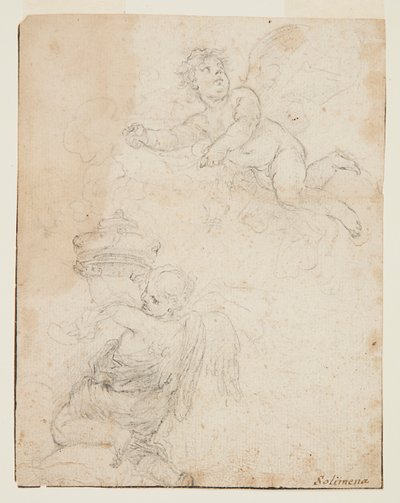 Estudo de Dois Putti de Francesco Solimena