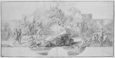 O desembarque de Colombo na América, 1715-1716 de Francesco Solimena