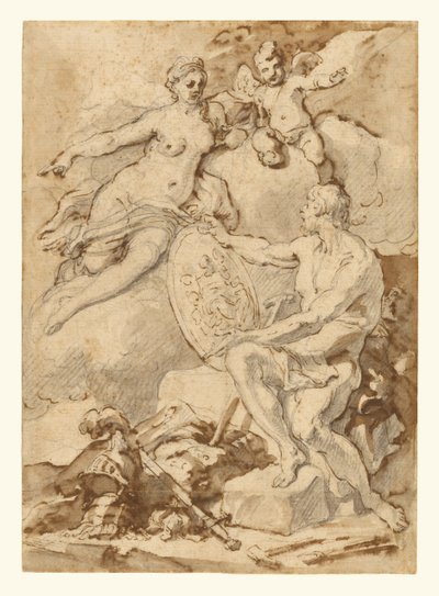 Vénus recebendo de Vulcano as armas de Eneias de Francesco Solimena