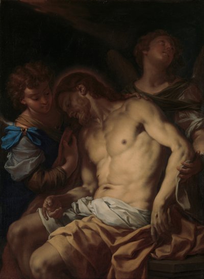 Cristo morto apoiado pelos anjos, ca. 1710 de Francesco Trevisani