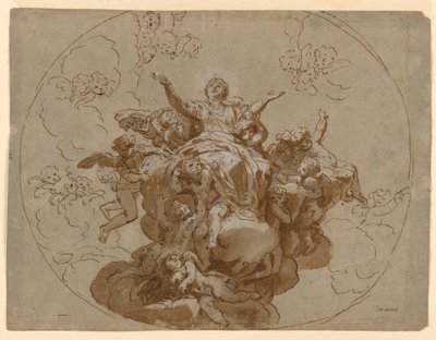 Projeto para um teto com a Ascensão da Virgem de Francesco Trevisani